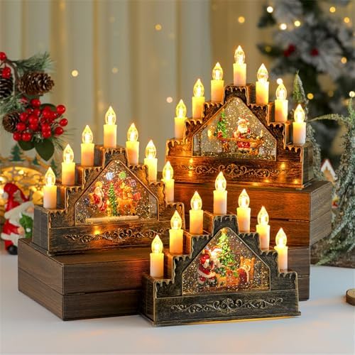 Music Box Christmas Decoration with Snowfall Effects and Seasonal Songs for Mantel Display Or Party Decor Festival Rotating Music Box for Wedding and Birthday Decoration