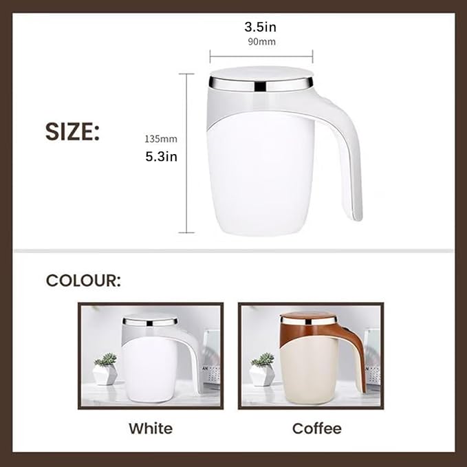Self Stirring Coffee Mug, Magnetic Automatic Self-Stirring Coffees Mug, 2025 New Automatic Automati Stirring 12.85oz Coffee Mugs (coffee)