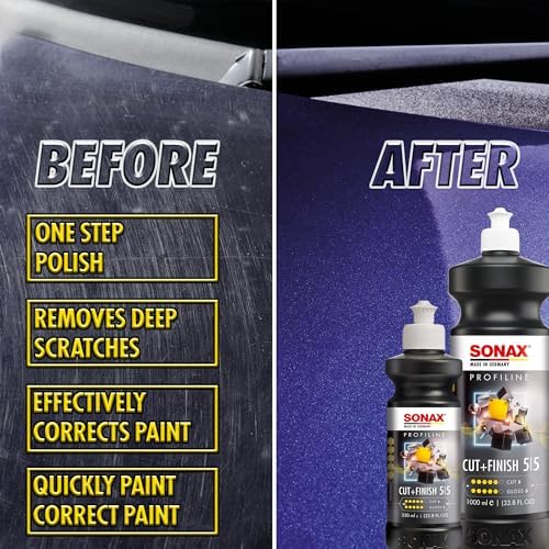 SONAX Cut & Finish Polish Compound | Removes P1500 Marks & Defects | 250ml