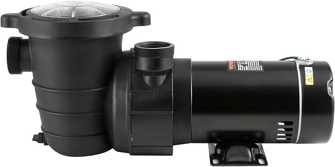 VEVOR Above Ground Pool Pump, 1HP, 80 GPM Max. Flow Single Speed Swimming Pool Pump, 120V 3450 RPM 36 ft Max. Head Lift Pool Pump with Filter Basket, for Above Ground Pools Hot Tubs Spas