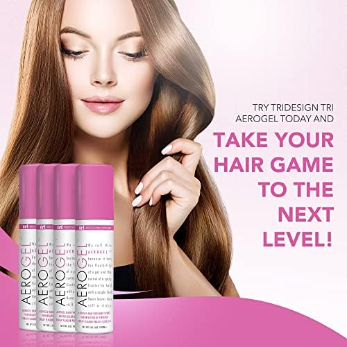 TRI Design Aerogel Strong Hold Volumizing Hair Finishing Spray -3 oz, 4Pack