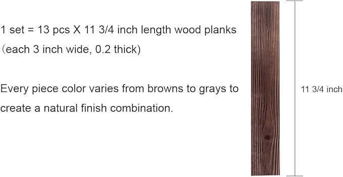 Peel & Stick Wood Wall Panels - Real Solid Planks, Rustic Reclaimed Barn Wood, Brown & Gray Combinations - 3 sq. ft