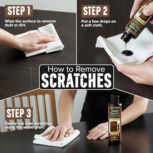 Trade Secret Dark Wood Scratch Remover for Furniture and Floors, 8 oz