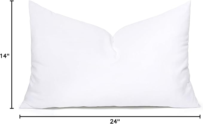 MIULEE Throw Pillow Insert Premium Pillow Stuffer Sham Rectangle for Decorative Cushion Bed Couch Sofa 14x24 Inch