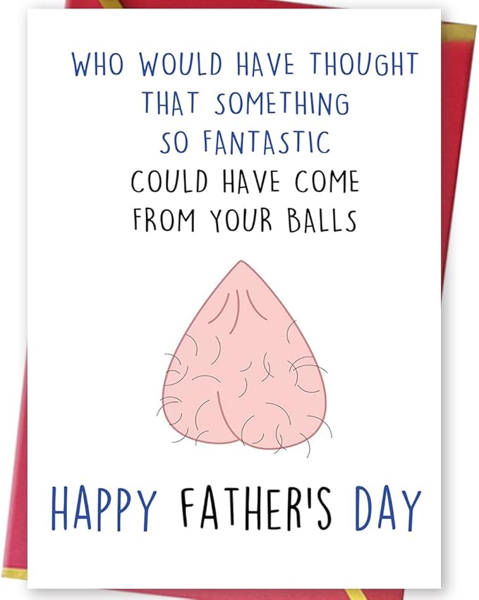 Ziwenhu Hilarious Father To Be Gifts First Time, Rude Father Day Cards Gifts from Kids, Special Father’s Day Card for Daddy from Wife,Funny Father's Card with Envelope
