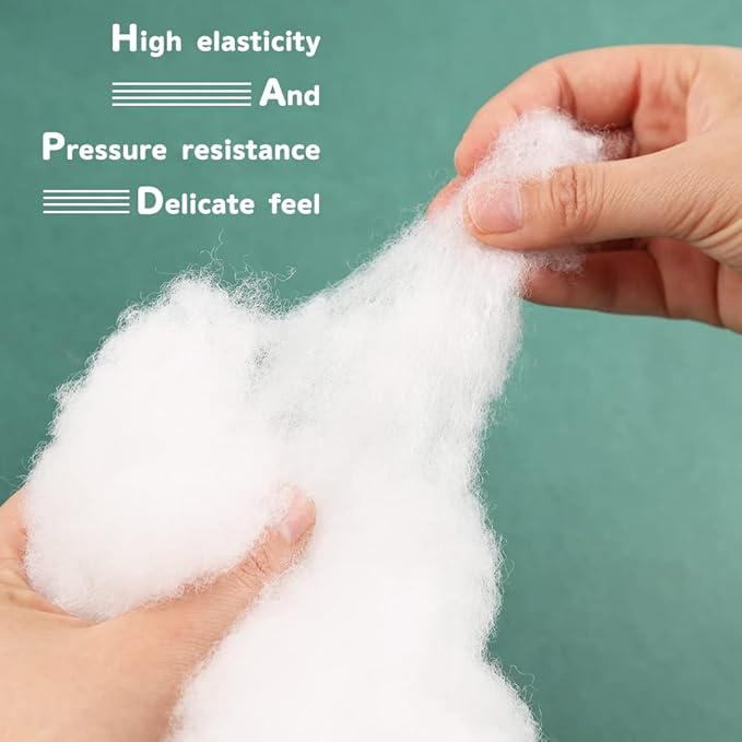 Jmuiiu Polyester Fill, 3.5oz-70.5oz Premium Polyester Fiberfill, Stuffing for Stuffed Animals, Recycled Polyester Fiber, High Resilience Polyfill Stuffing Fluff Fiberfill for Pillow Filling,Crafts