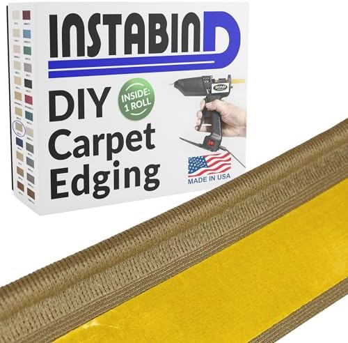 Instabind DIY Carpet Binding Tape - Regular Style Edge Trim - Beige, 54 LFT