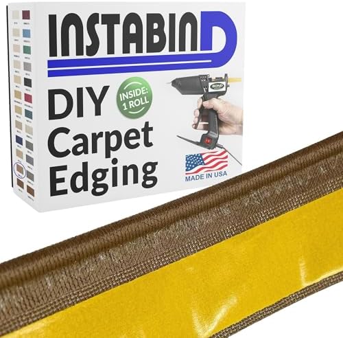 Instabind DIY Carpet Binding Tape - Regular Style Edge Trim - Taupe, 54 LFT