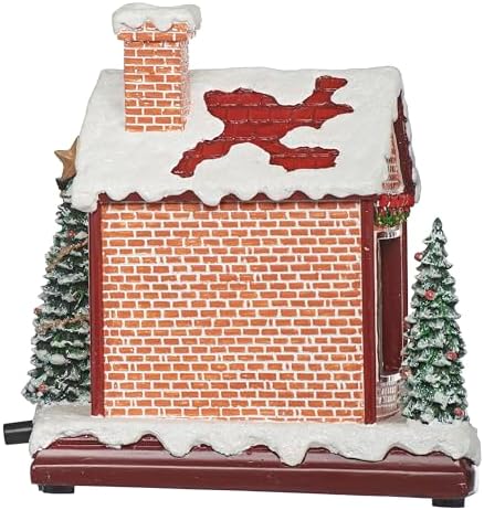 Roman LED Musical Mrs. Claus Kitchen, 8" Amusments, Rotating Cake Christmas Village Scene, Lighted Holiday Décor, USB or Battery Operated