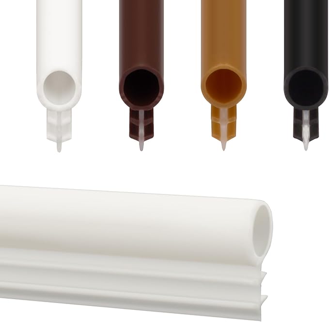 Window Weatherstrip Seal 1/4" Bulb Bubble Kerf Mount Bulb Gasket Window Weather Stripping Kerf - 4 Colors and 5 Length Options (25', White)