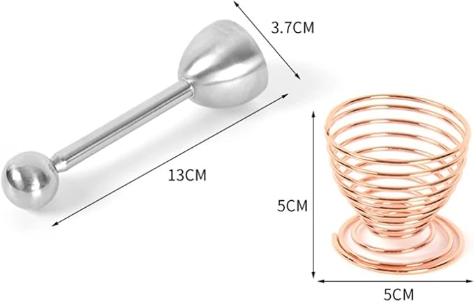 Stainless Steel Egg Topper, Eggshell Cutter Cracker Opener Remover, Multipurpose Egg Cup Kitchen Gadget(Gold)