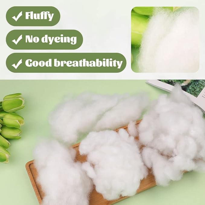 BUTUZE 800g/28oz Polyfill Stuffing, (2.1oz-4.4lb) Fiberfill for Crafts, Polyester Fiber Fill, Premium Resilience Fill Fiber for Stuffing Pillow and Home Decoration Projects
