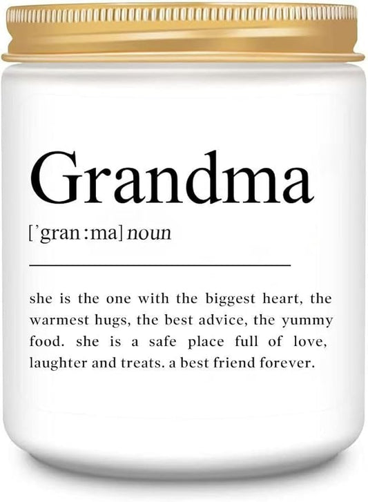 LEIOH Gifts for Grandma,Birthday Mothers Day Christmas Grandma Gifts from Grandchildren,Gift Ideas for Grandmother from Granddaughter,Grandson,Grandkids Lavender Jar Candle