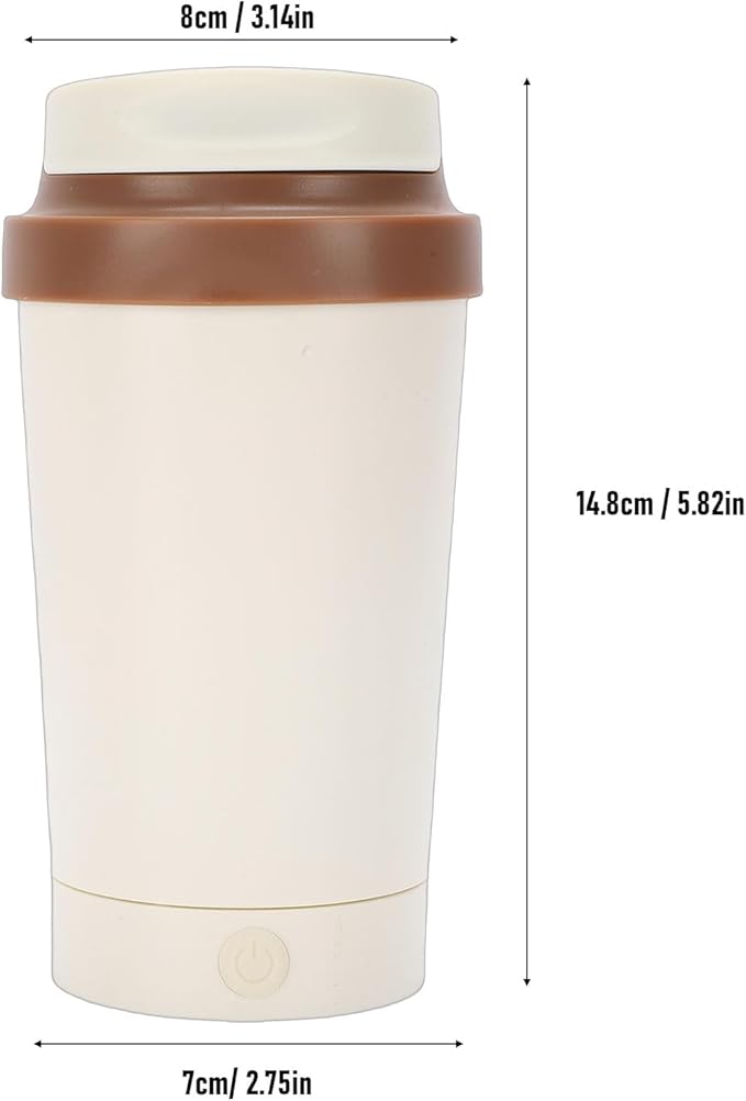 Self Stirring Coffee Mug with Lid, Magnetic Electric Auto Mixing Stainless Steel Cup for Coffee, Milk, Cocoa, Beverages, Travel Auto Stir Coffee Cup, Detachable
