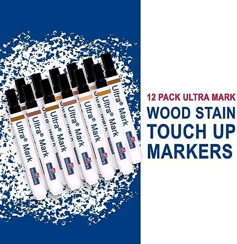 Mohawk Ultra Mark Wood Stain Touch Up Marker, Standard Color Assortment M280-1200, 12 Count