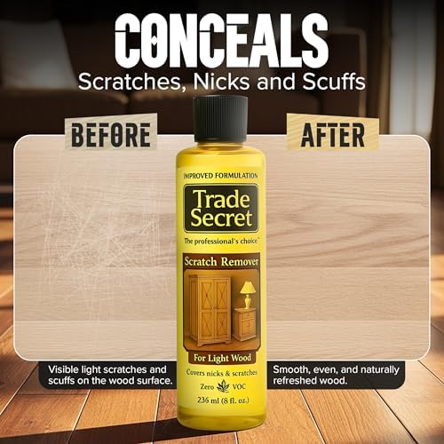 Trade Secret Light Wood Scratch Remover for Furniture and Floors, 8 oz