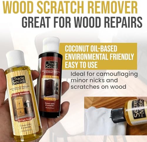 Trade Secret Wood Furniture Repair Kit with Polish, Sticks and Cloth