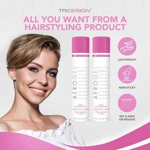 TRIDESIGN Aerogel Strong Hold Volumizing Hair Spray - 10.5 oz, 2 Pack