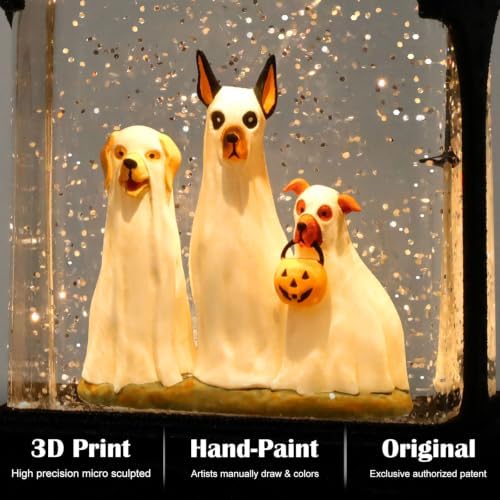 Halloween Snow Globe Lantern Ghost Dog Halloween Decor Indoor