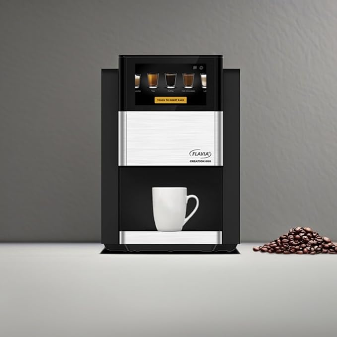 Flavia Creation 600 Brewer, Makes Coffee, Lattes, Tea, and other Hot or Cold Beverages with Single-Serve Freshpacks, Multiple Brew Sizes