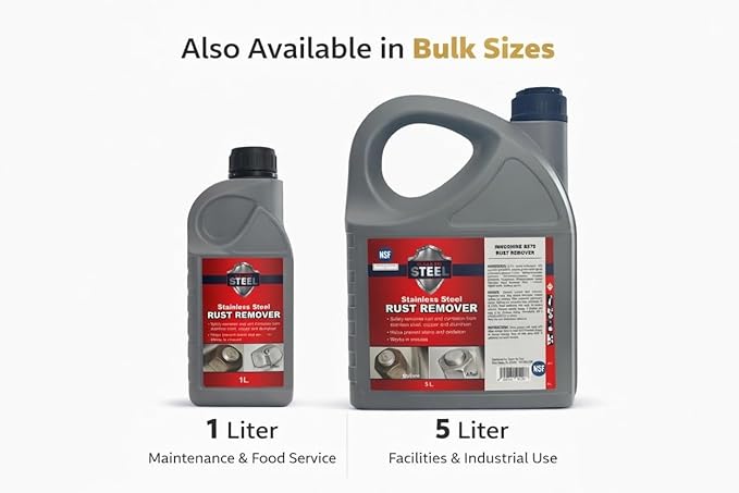 CLEAN MY STEEL Stainless Steel Rust Stain Remover Eraser Cleaner for Fridge, Outdoor BBQ Grill, from Metal Sink and Appliances, NSF Certified, Food Area Safe, 4 oz
