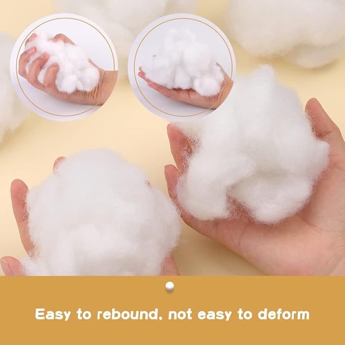 BUTUZE 24.7oz Premium Polyester Fiber Fill, Polyfill Stuffing High Resilience Fiberfill Stuffing for Craft, Crochet Stuffing, Cotton Stuffing Part Pillow Comforter DIY, Recyclable