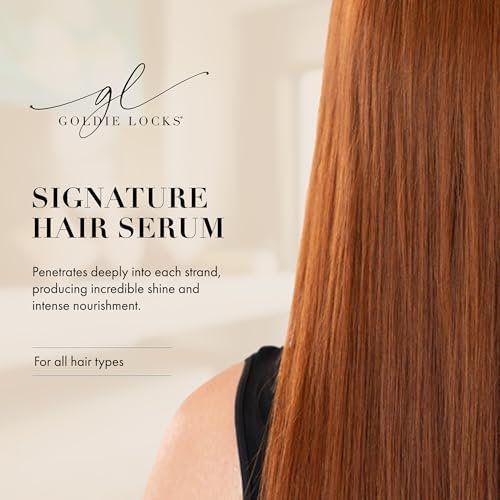 Goldie Locks Signature Hair Serum - Anti-Frizz and Humidity Control - Lightweight Shine Enhancer - Safe for Extensions and Color-Treated Hair - Protein-Free - 3.4 fl oz