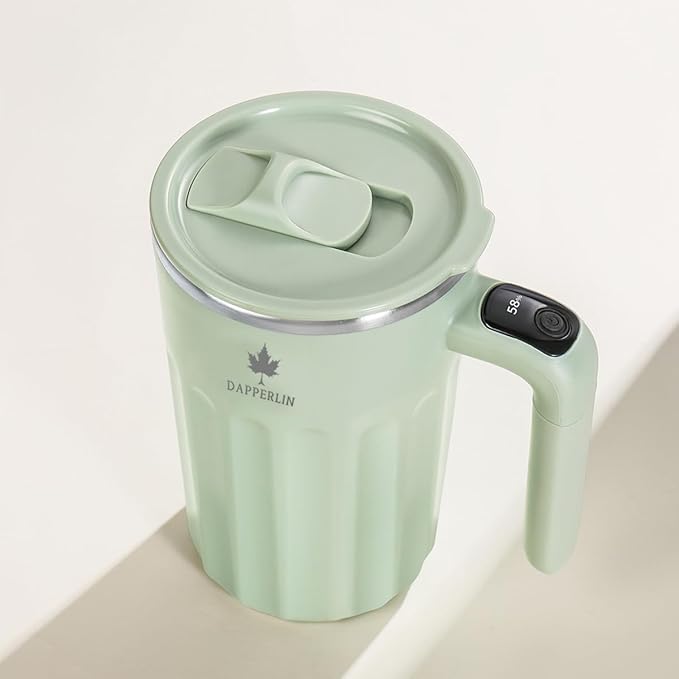 Drink Stirrer,Self Stirring Mug,Self Stirring Coffee Mug,Suitable for Coffee, Milk, Cocoa and Other Beverages (Matcha Green, 12 Ounces)