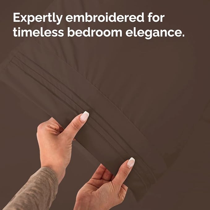 Standard Pillow Cases Set of 2 - Ultra-Soft Hotel Quality Pillowcase Covers - Comfy & Wrinkle Free - Stain and Fade Resistant - Machine Washable Pillow Protectors - 2 Piece Set - Standard Size Brown