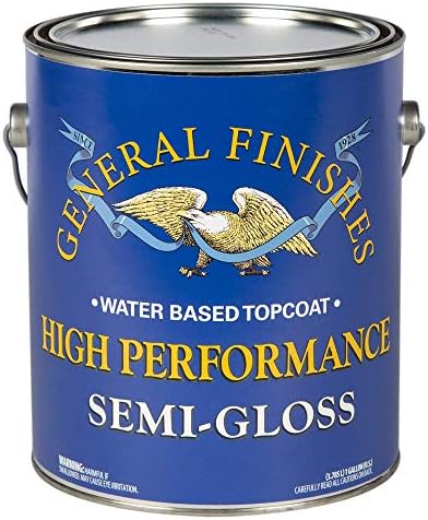 General Finishes High Performance Water Based Topcoat, 5 Gallon, Semi-Gloss