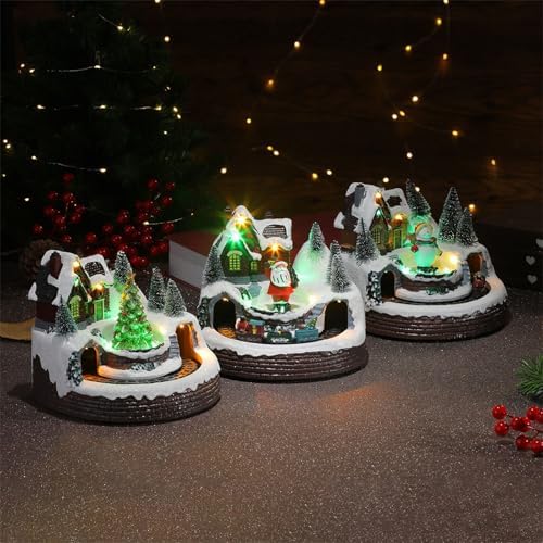 Musical Christmas Tree Train Decors Elegant Christmas Train Display with Lights and Music for Yuletide Table Christmas Display