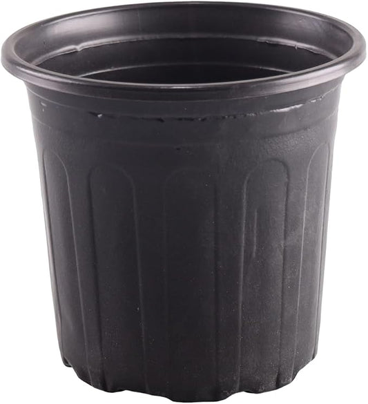 100 Pack 3 Gallon Flexible Plant Nursery Pots Plastic Seedling Starting Pots with Drainage Holes Soft Flower Pots Plant Container with Plant Labels, Black