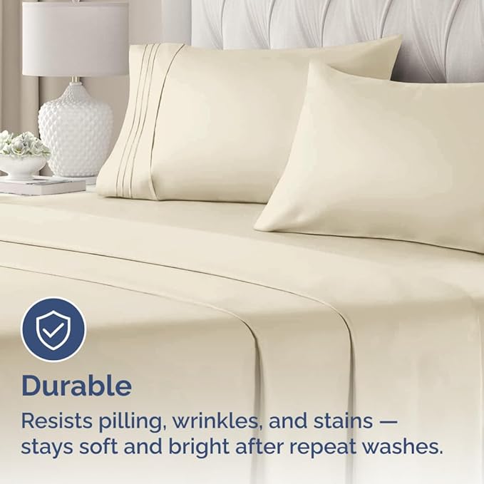 King Standard Pillow Cases Set of 2 - Ultra-Soft Hotel Quality Pillowcase Covers - Comfy, Cozy & Fade Free - Wrinkle Resistant - Machine Washable Pillow Protectors - 2 Piece Set - King Standard Wheat