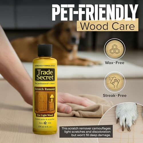 Trade Secret Light Wood Scratch Remover for Furniture and Floors, 8 oz