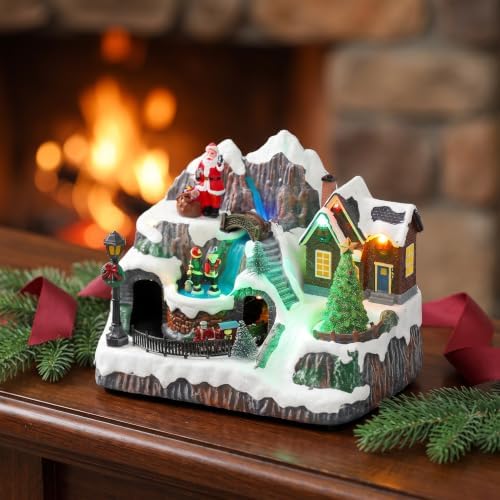 Christmas Town Decorations - LED Lighted Musical Animated Village