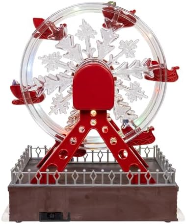 Kurt Adler Battery Operated Musical Animated Santa Ferris Wheel.