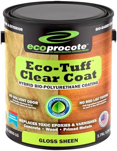 Eco-Tuff Finish Polyurethane Clear Coat, 1 Gallon, Gloss