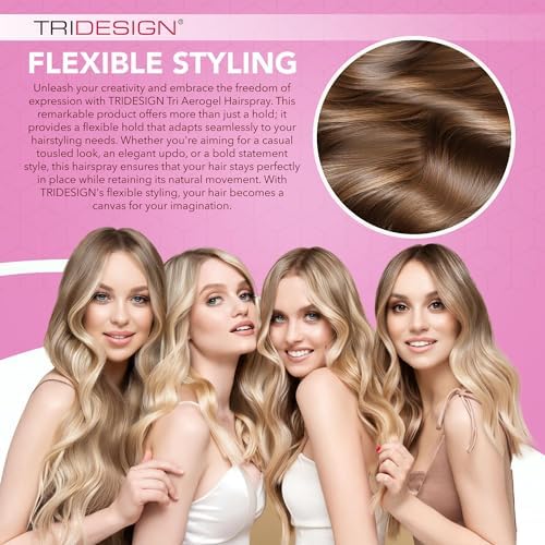 TRIDESIGN Aerogel Strong Hold Volumizing Hair Spray - 10.5 oz, 4 Pack