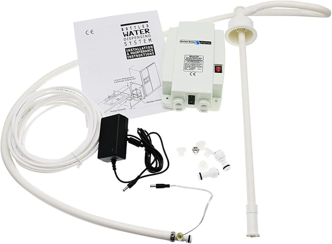 TDRRICH Bottled Water Dispensing Pump System Single-Tube for Fridge, Drinking Electric Water Pump for Coffee Machine 5 Gallon 25W Pressure 60PSI Flow 2.5L Speed 2950 Suitable for Homes Offices Bars