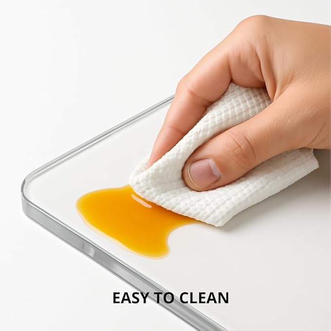 Acrylic Cutting Board with Counter Lip, Clear Cutting Boards for Countertop Protector, Cutting Board for Kitchen Counter, Non-Slip Dough Mat, Kitchen Decor Gadgets House Warming Gifts(24"x18")