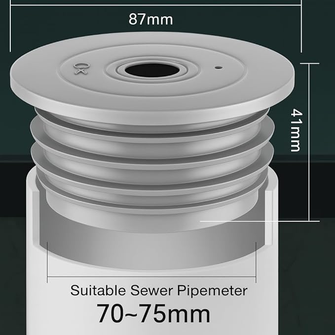 3pcs Washing Machine Drain Hose Seal, Washer Pipe Cover Plug Hose Adapter for Anti-Odor, Smell Stopper Reducer, Backflow Preventer, Deodorant Sewer Ring Sealing for Kitchen Sink Floor Pipe, 3 Sizes