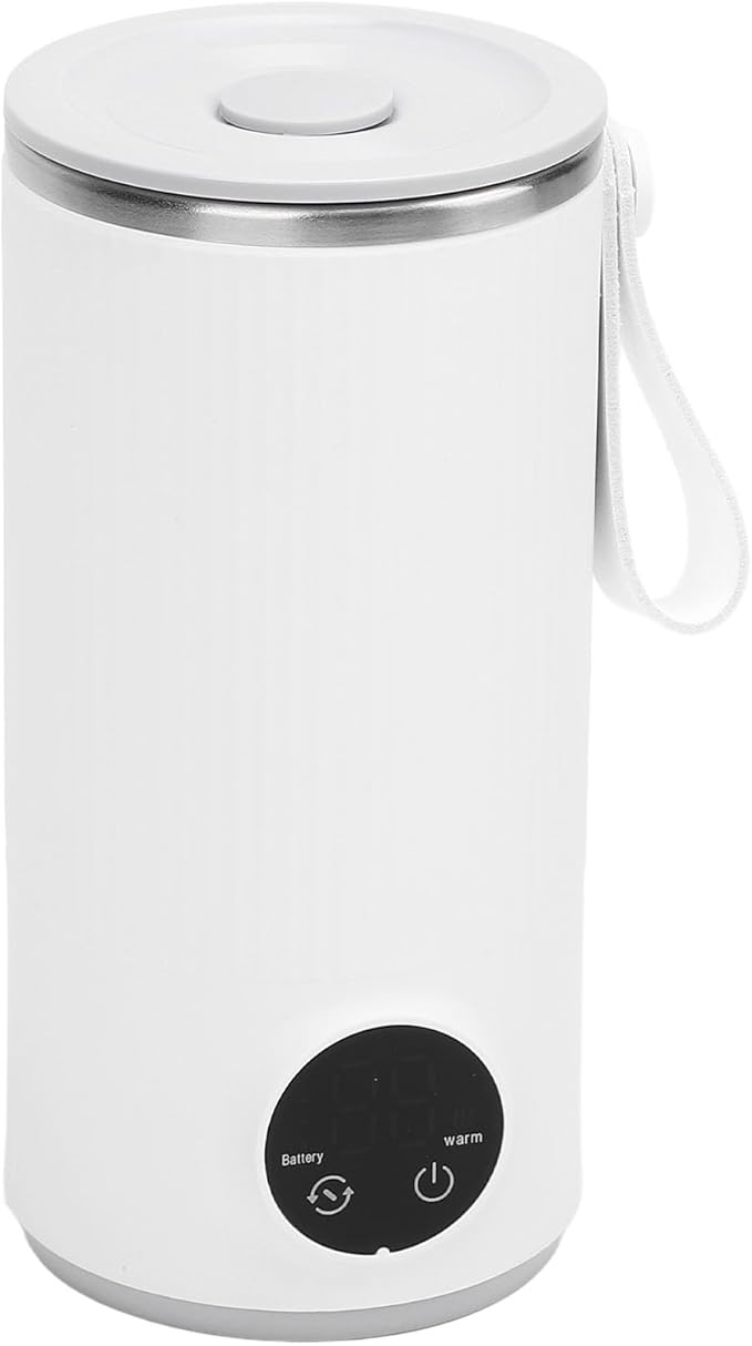 Electric Travel Kettle, Mini Portable Rechargeable Cordless Camping Kettle 6000mAh Small Hot Water Boiler 400ml Electric Kettles Steel
