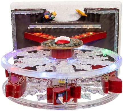Kurt Adler Battery Operated Musical Animated Santa Ferris Wheel.