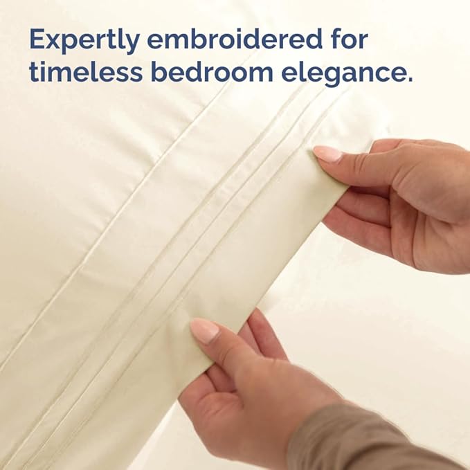 Body Pillowcases Set of 4-20x54 Long Body Pillow Case - Soft Body Pillow Cover for Sleeping & Side Sleepers - Comfy, Breathable & Fade Free - Machine Washable with Envelope Enclosure - (Off White)