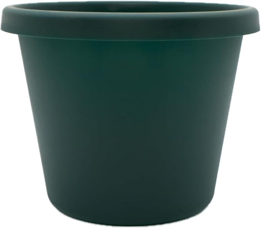 The HC Companies Prima Round Plastic Plant Pot w/Rolled Rim - Lightweight & UV Resistant Flower Pot for Herbs & More - Outdoor & Indoor Plant Pots w/Drainage (20 inch, Evergreen, Pack of 1)