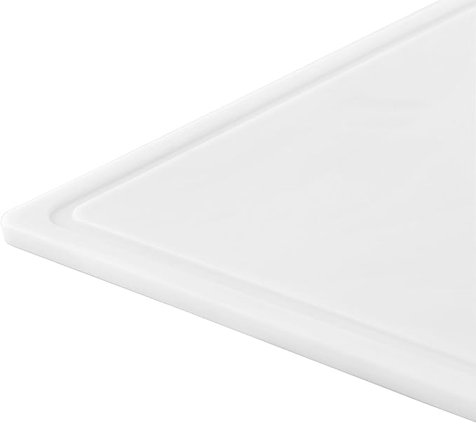 FARBERWARE Extra-Large Plastic Cutting Board, 15x20 Inch Dishwasher-Safe Chopping Board with Juice Groove, Non-Slip Surface, Durable, White