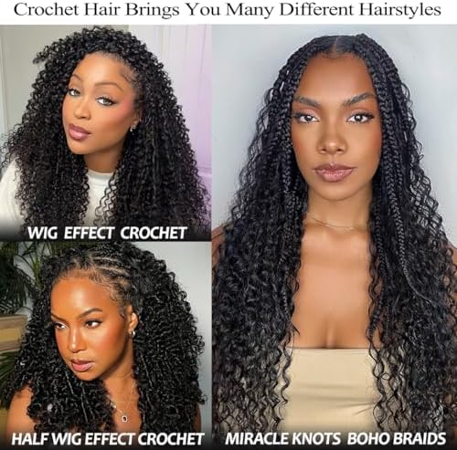 Beauty Youth Kinky Curly Miracle Knots Human Crochet Hair 75g/Pack 18 Inch