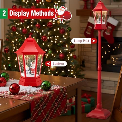 Goplus 5.3 Ft Christmas Snowy Street Lamp w/ 8 Tunes