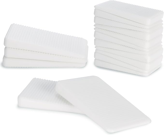 Furniture Leveler, Multi-Purpose Rubber Shim for Leveling Feet Stable, Anti-Wobble Pad for Uneven Table, Dresser Leg, Toliet (100 Pack, White)