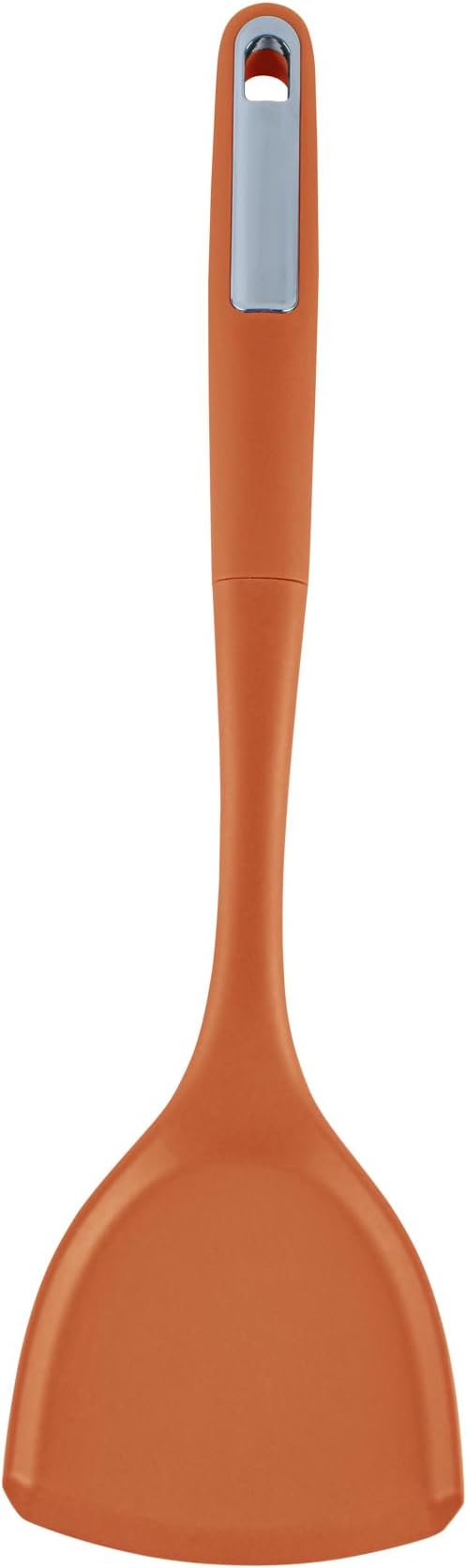 Restaurantware Silicone Utensil Set Pack of 1 Non-Slip Handle 6-Piece Kitchen Tool Set, Heat-Resistant Dishwasher-Friendly Cooking Accessories, Durable Orange Cooking Utensils